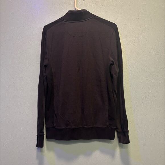 Calvin Klein Men’s Premium Zip Up Collared Black Bomber Jacket With Side Pockets - Picture 5 of 7